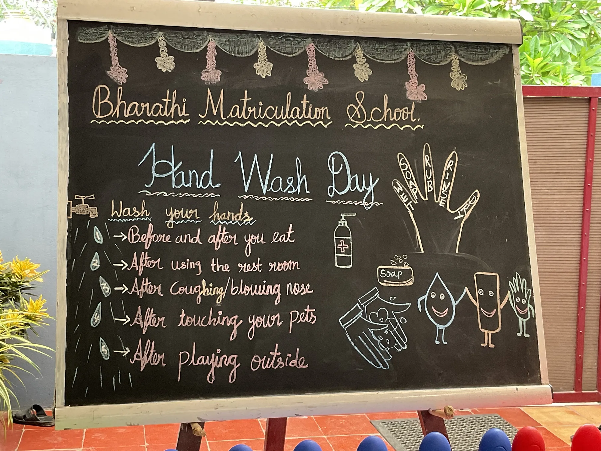 Hand Wash Activity at Bharathi Playschool